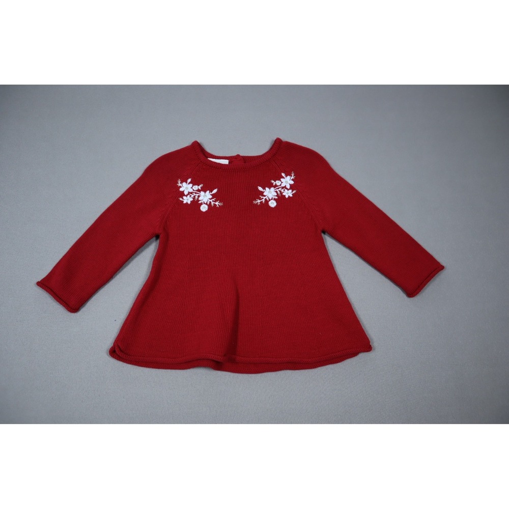 First Impressions Baby Girls Red Sweater Tunic - Size 12M